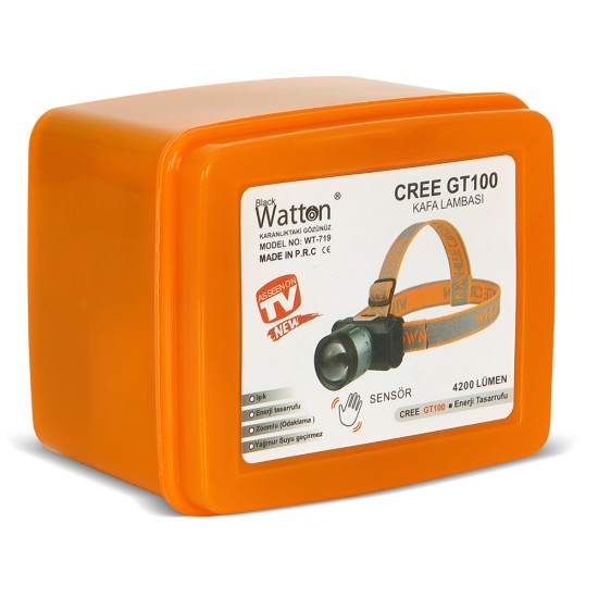 toptan-xml-dropshipping-4200 Lümen Şarjlı Sensörlü Göstergeli Kafa Lambası Wt-719