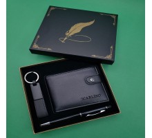 Tükenmez Kalem Cüzdan Ve Anahtarlık Siyah