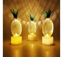 Dekoratif Ananas Tasarımlı Pilli Led Lamba