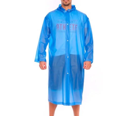 toptan-xml-dropshipping-Kadın Erkek Yağmurluk Kapüşonlu Çıtçıtlı Eva Mavi Yağmurluk