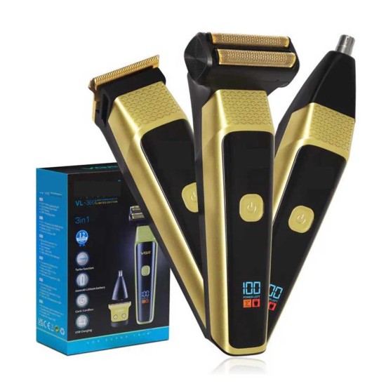 toptan-xml-dropshipping-Profesyonel Saç Kesme Makinesi Tek Gövde 3 Başlık V-366