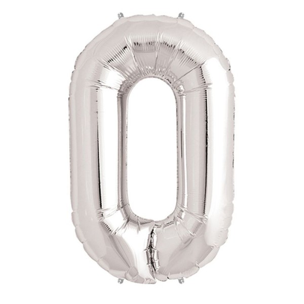 toptan-xml-dropshipping-0 Rakam Folyo Balon Gümüş  40 inç
