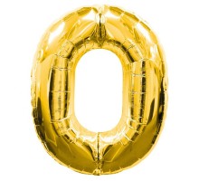 0 Rakamlı Folyo Balon Gold Renk  40 inç