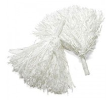 1 Çift ( 2 Adet ) Beyaz Renk 23 Nisan Gösteri Ponponu