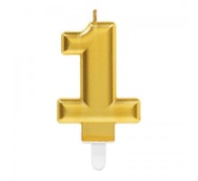 1 Rakam Mum Gold Renk