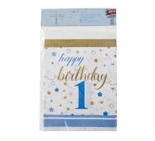 1 Yaş Erkek Masa Örtüsü Mavi 120x180 cm