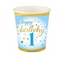 1 Yaş Mavi Karton Bardak 200c-8oz 8li
