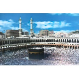 5D Elmas Boyama Ekstra Çözünürlüğe Sahip Kabe Resmi Mekke Tablosu 40x60 cm