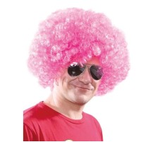 Açık Pembe Renk Kıvırcık Afro Bonus Peruk