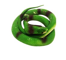Açık Yeşil Renk Yassı Kafa Yumuşak Gerçekçi Kobra Yılan 95 cm