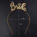 toptan-xml-dropshipping-Altın Dore Gold Renk Bride Yazılı Metal Gelin Tacı Bride Tacı