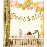 Altın Renk İtalik Yazı Bekarlığa Veda Partisi Tektaşlı Bride To Be Banner Flama Süs