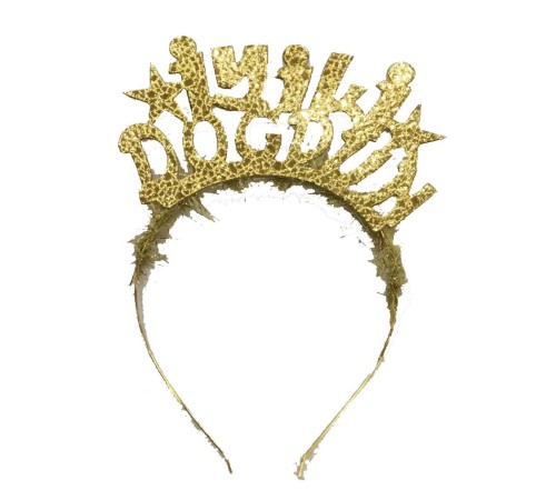 toptan-xml-dropshipping-Altın Renk İyiki Doğdun Yazılı Eva Doğum Günü Parti Tacı