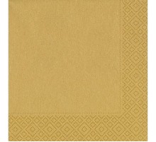 Altın Renk Kağıt Peçete 20 Adet 33x33 cm