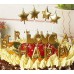toptan-xml-dropshipping-Altın Renk Yıldız Şekilli Pasta Mumu Pasta Süsleme Doğum Günü 4 Adet