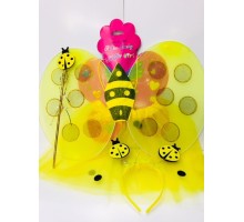 Arı Kostümü - Arı Kostüm Seti - Etekli Arı Kostümü 4 Parça