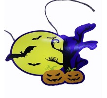 Balkabağı Şekilli Asmalı Halloween Flama Banner Afiş 2 Metre