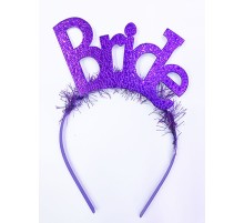 Bekarlığa Veda Partisi Bride Taç Mor Renk