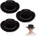 toptan-xml-dropshipping-Beyaz Bağcıklı Siyah Renk Çocuk Kovboy Şapkası 1 Adet