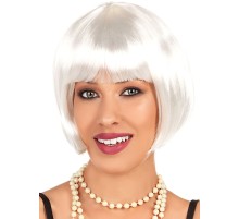 Beyaz Renk Parti Peruğu Kısa Küt Saç