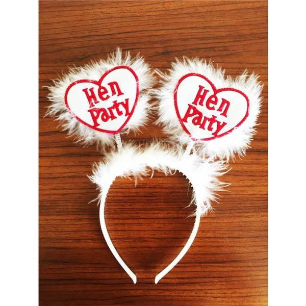 toptan-xml-dropshipping-Beyaz Renk Bekarlığa Veda Partisi Hen Party Taç