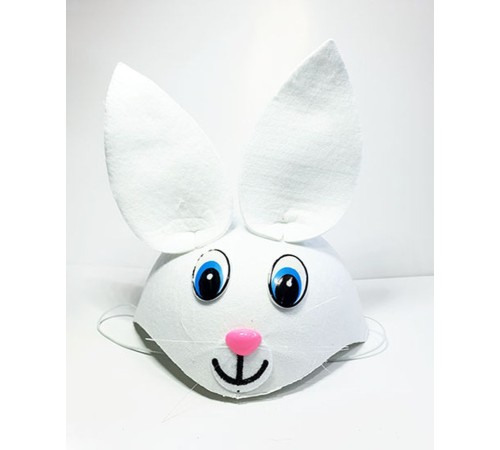 toptan-xml-dropshipping-Beyaz Renk Kulaklı Tavşan Şapkası Hayvan Şapkası