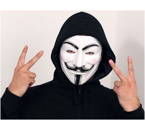 toptan-xml-dropshipping-Beyaz Renk V For Vendetta Maskesi Yerli Üretim