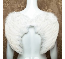 Beyaz Renkli Orta Boy Çocuk Melek Kanadı 50x35 cm