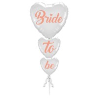 Bride To Be Buket Seti Folyo Balon 3lü Rose Gold Renk 100 cm