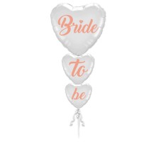 Bride To Be Buket Seti Folyo Balon 3lü Rose Gold Renk 100 cm