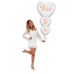 toptan-xml-dropshipping-Bride To Be Buket Seti Folyo Balon 3lü Rose Gold Renk 100 cm