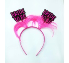 Siyah Üzeri Pembe Renk Bride To Be Yazılı Bekarlığa Veda Parti Tacı