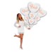 toptan-xml-dropshipping-Bride To Be Team Bride Folyo Balon Buket Seti 5li Set Rose Gold Renk 100 cm