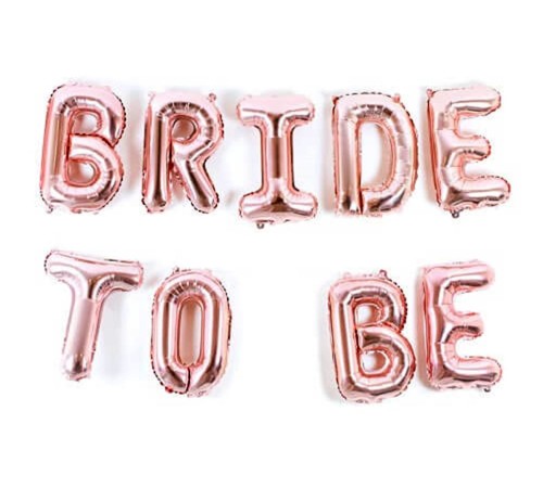 toptan-xml-dropshipping-Bride To Be Yazılı Folyo Balon Rose Gold Renk 35 cm