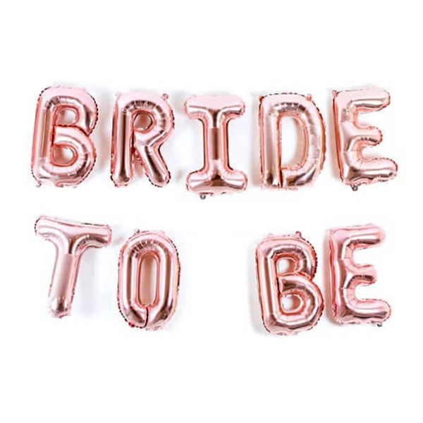 toptan-xml-dropshipping-Bride To Be Yazılı Folyo Balon Rose Gold Renk 35 cm