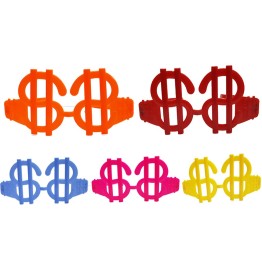 Büyük Dolar Parti Gözlüğü Neon Renk 12 Adet