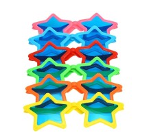 Büyük Yıldız Parti Gözlüğü Karışık 12 Adet