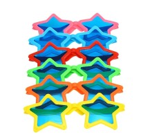 Büyük Yıldız Parti Gözlüğü Karışık 12 Adet