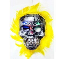 Cadılar Bayramı Halloween Işıklı Kurukafa Maske sarı saçlı