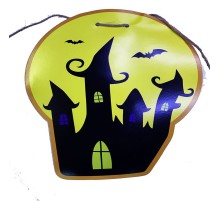 Cadılar Bayramı Halloween Siyah Şatolu Flama Afiş Banner 2 Metre