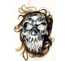 Cadılar Bayramı Kurukafa Maskesi Kahverengi