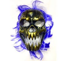 Cadılar Bayramı Mavi Saçlı Maske