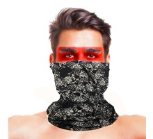 Çoklu Kafatası Baf Bandana Siyah Beyaz Maske