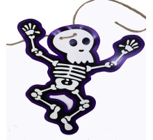 Dans Eden İskelet Şekilli Cadılar Bayramı Flama Afiş Banner 2 Metre