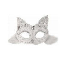 Dantelli Kedi Maskesi Beyaz Renk Yetişkin