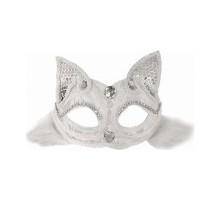 Dantelli Kedi Maskesi Beyaz Renk Yetişkin