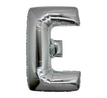 E Harf Folyo Balon Gümüş Renk  40 inç