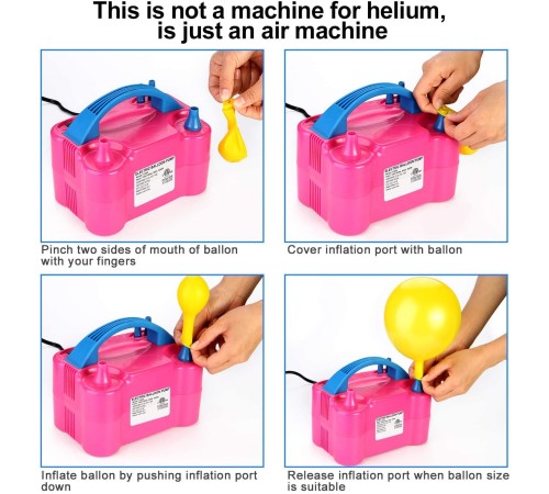 toptan-xml-dropshipping-Elektrikli Balon Pompası Çift Uçlu Çift Çıkışlı Balon Makinası