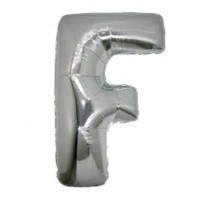 F Harf Folyo Balon Gümüş Renk  40 inç