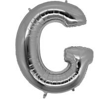 G Harf Folyo Balon Gümüş Renk  40 inç